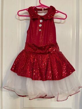 Red Sequin Tutu Dress Kids Costume